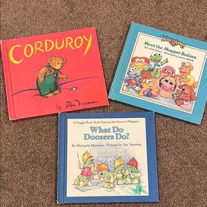 Corduroy/Muppet Babies/Fraggle Rock Hardcover Book Set and bonus 45